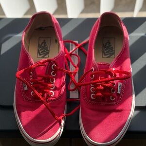 Vans Red Canvas Shoes